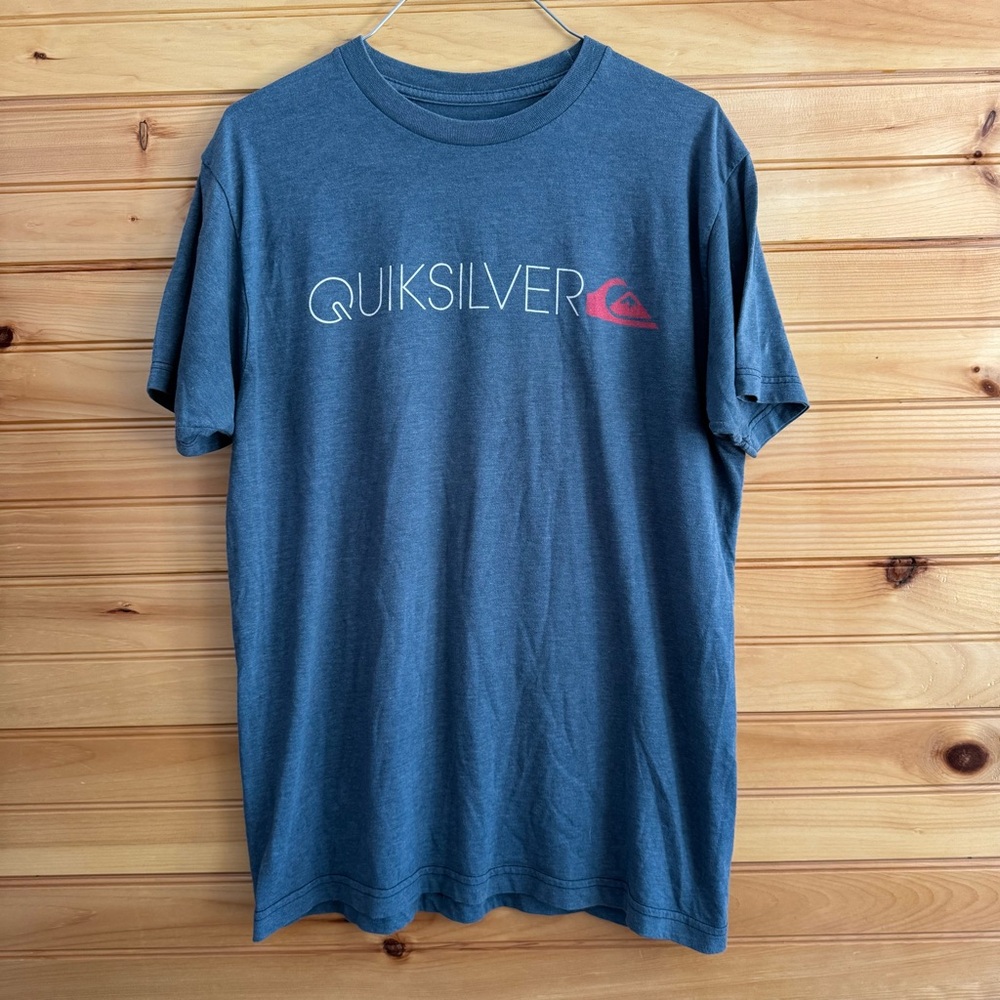 Quiksilver Heathered Blue Short Sleeve Tee Medium
